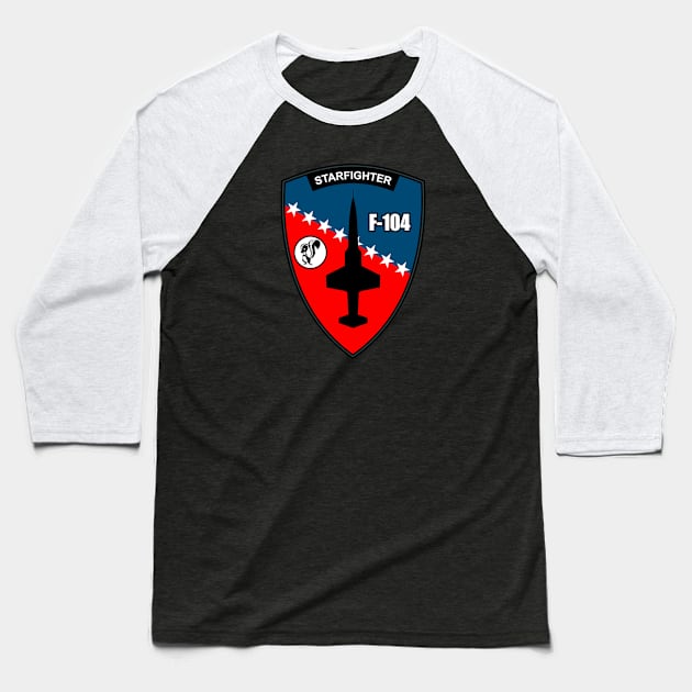 F-104 Starfighter Baseball T-Shirt by Tailgunnerstudios